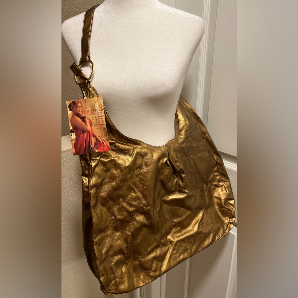 Nwt Queen Latifah Gold Bag